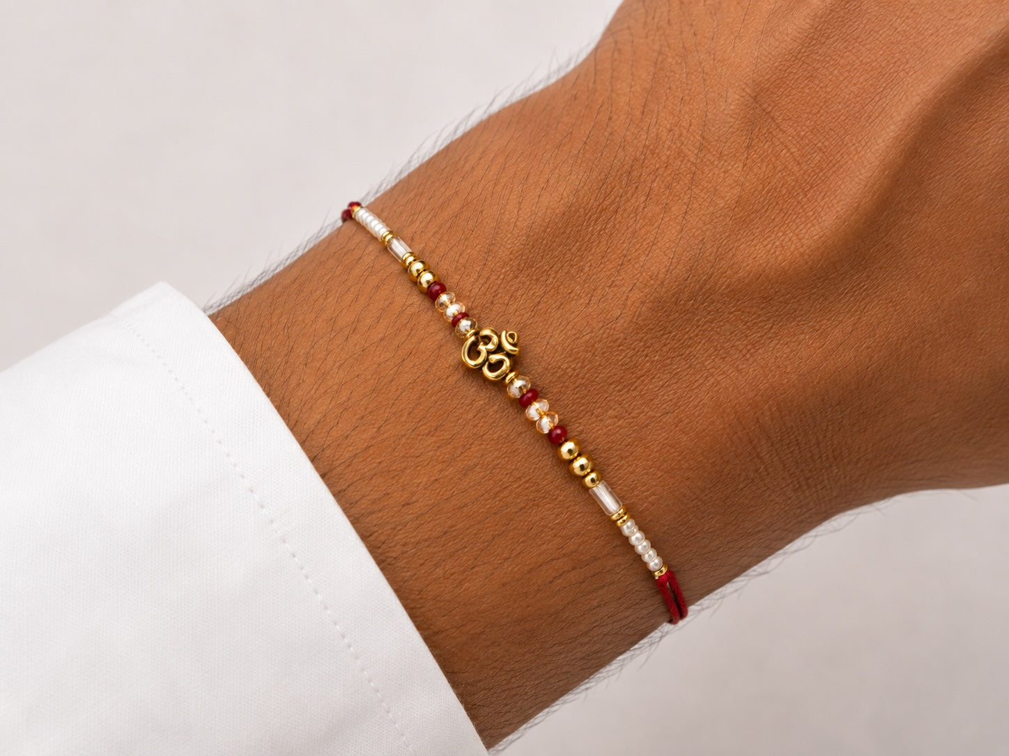 Om Bead Rakhi – Handmade Spiritual Raksha Bandhan Bracelet