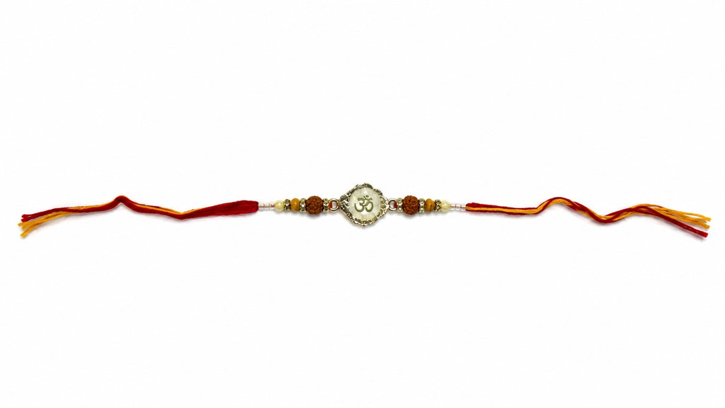Om Rudraksha Rakhi – Spiritual Designer Rakhi for Brother