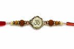 Om Rudraksha Rakhi – Spiritual Designer Rakhi for Brother
