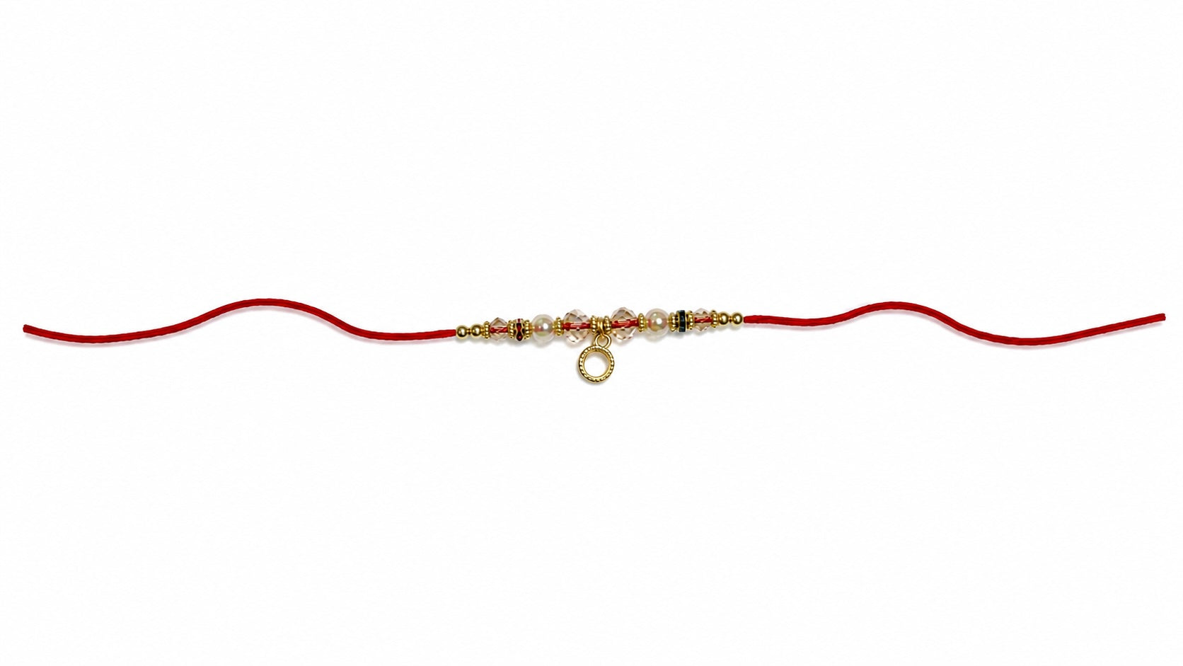 Minimalist Pearl & Crystal Rakhi – Elegant Designer Rakhi for Brother