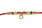 Minimalist Pearl & Crystal Rakhi – Elegant Designer Rakhi for Brother
