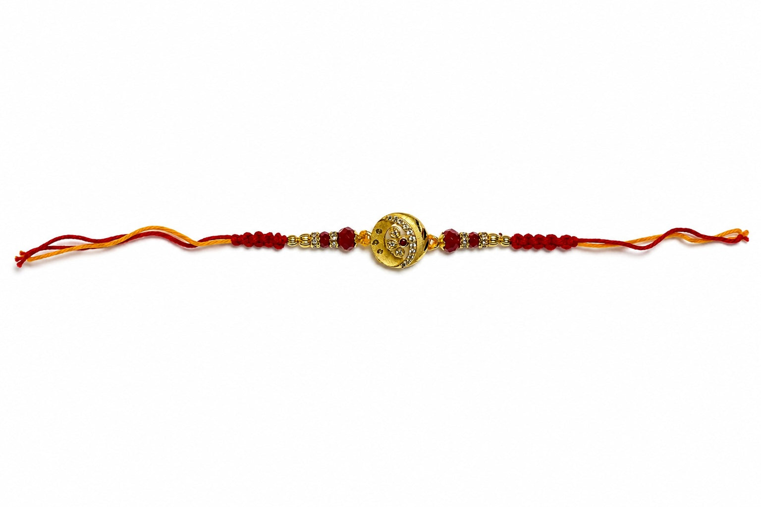 Royal Gold Designer Rakhi – Premium Crystal Rakhi for Brother