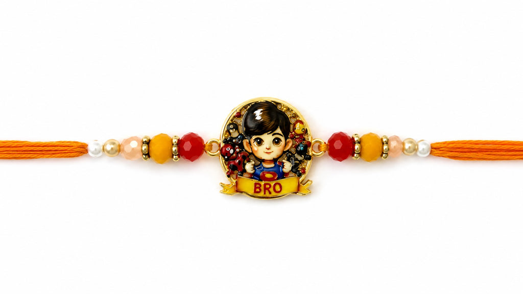 Cute Bro Cartoon Rakhi – Kids Designer Rakhi for Brother