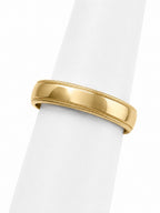 Gold ring on a white background