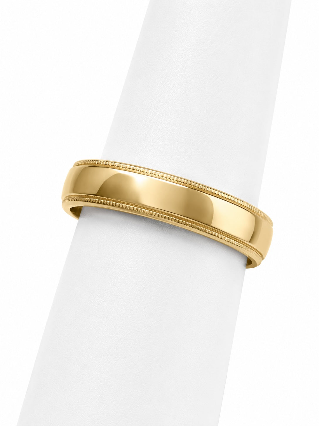 Gold ring on a white background