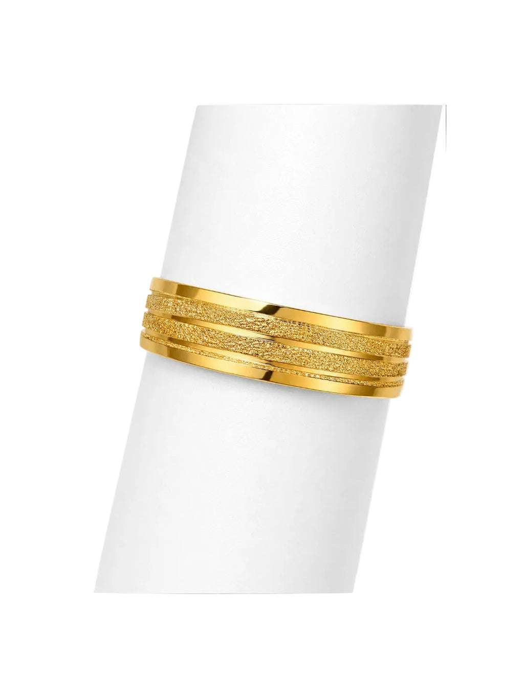 Gold ring on a white background