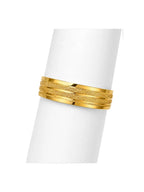 Gold ring on a white background