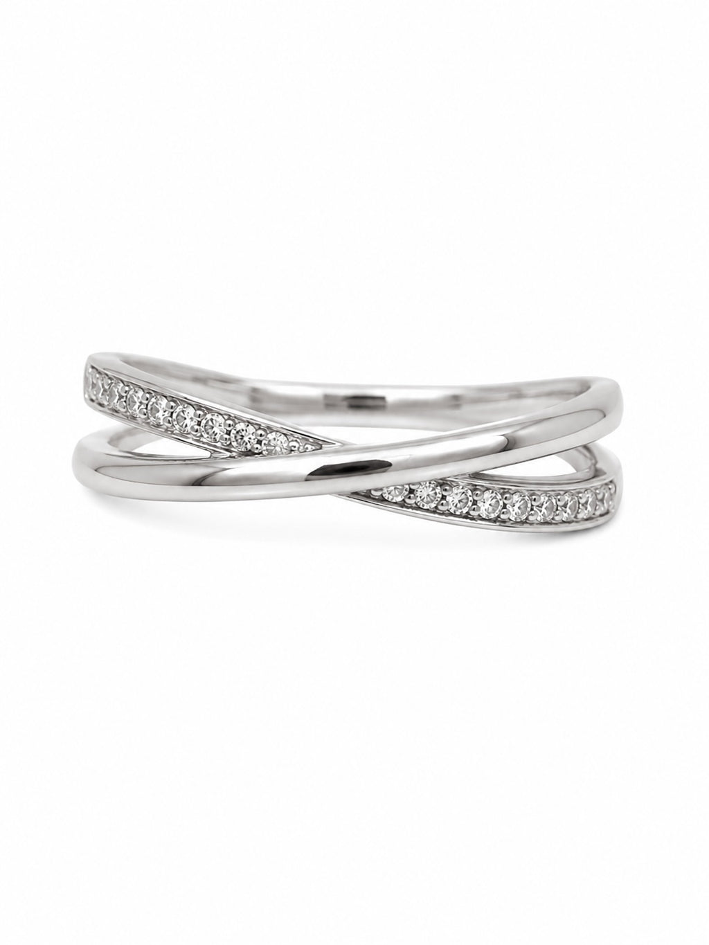 Infinity ring on a white background