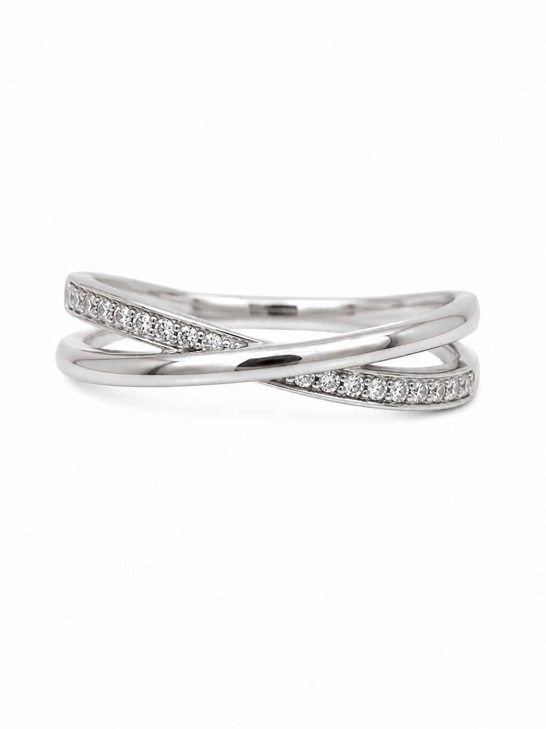 Infinity ring on a white background
