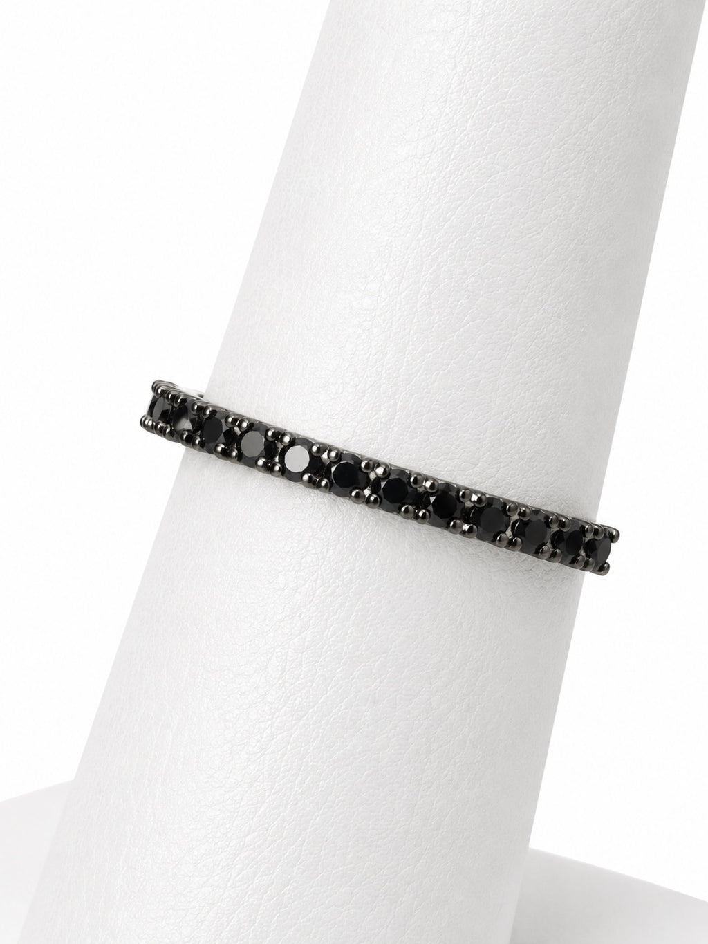 Black rhinestone ring