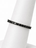 Black rhinestone ring