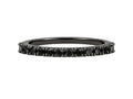 Black diamond ring on a white background