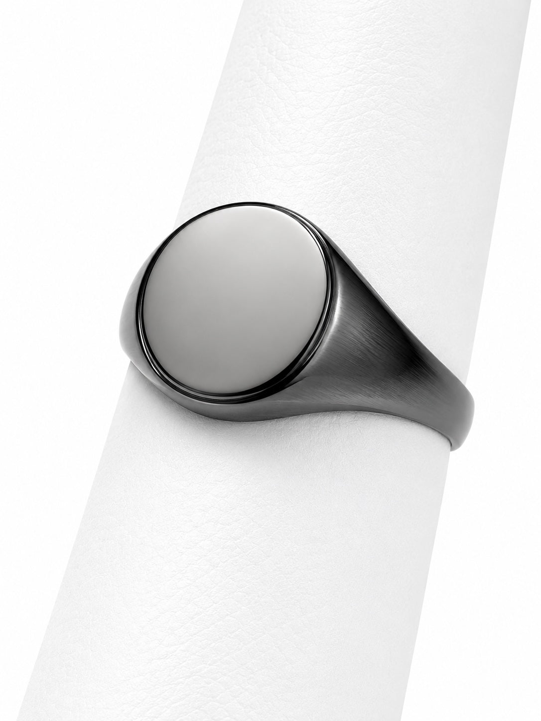 Black ring on a white background