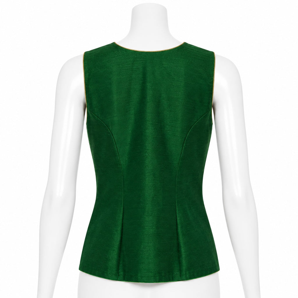 Emerald Green Embroidered Saree with Stitched Blouse | Wedding & Party Wear Saree