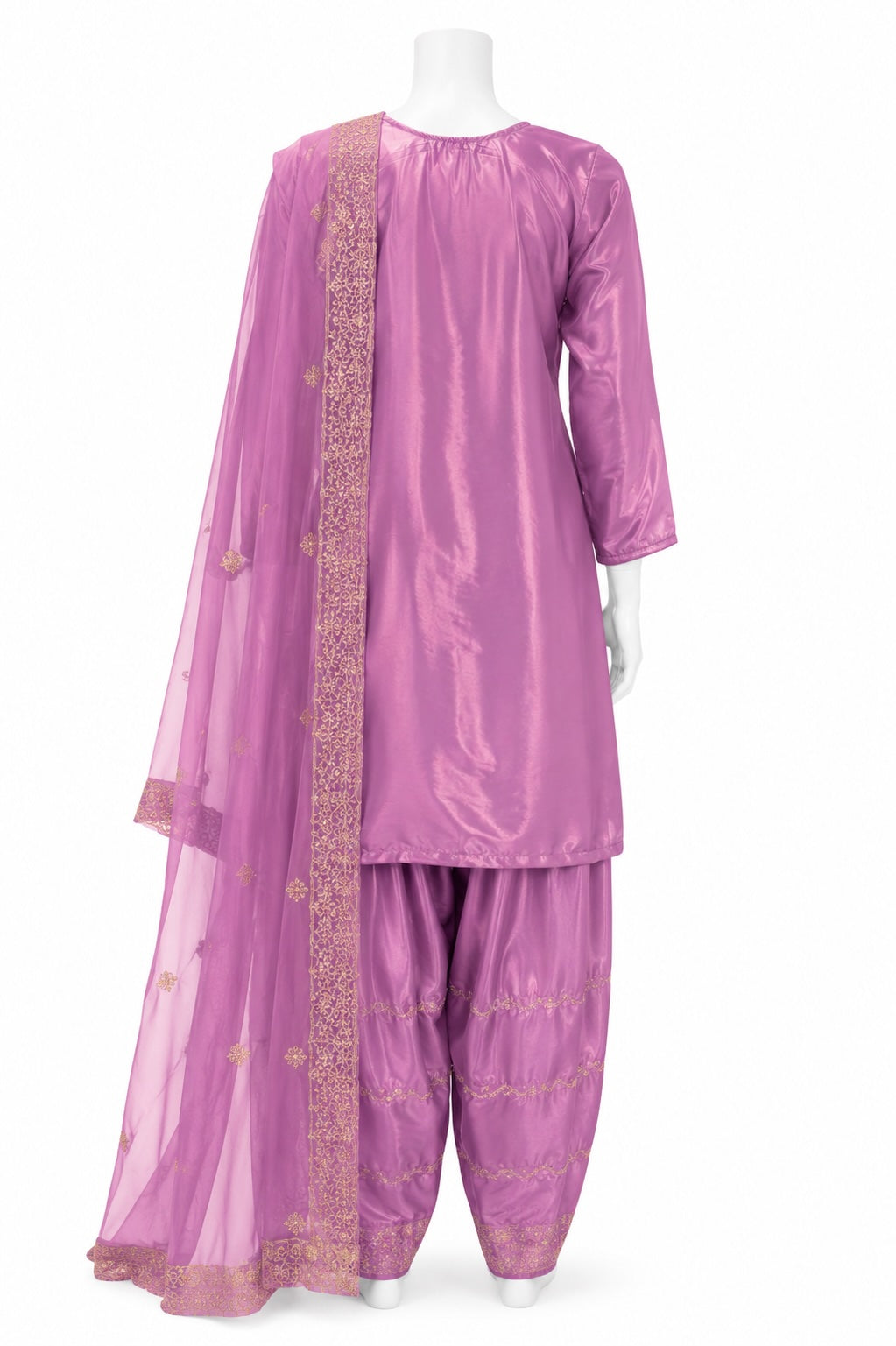 Lavender Shalwar Suit with Dupatta | Embroidered Pakistani Salwar Kameez