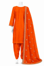 Orange Shalwar Suit with Dupatta | Embroidered Pakistani Salwar Kameez