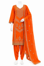 Orange Shalwar Suit with Dupatta | Embroidered Pakistani Salwar Kameez